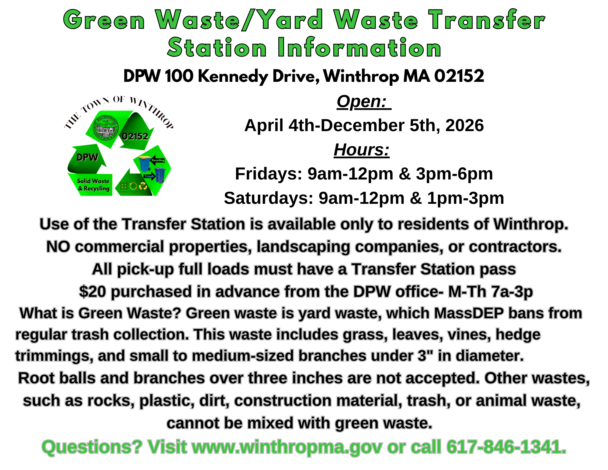 Transfer Station for Yard Waste 2026