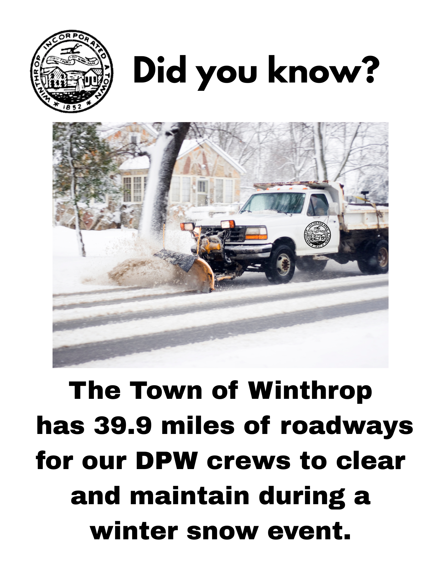 Town of Winthrop 39.9 miles of roadway