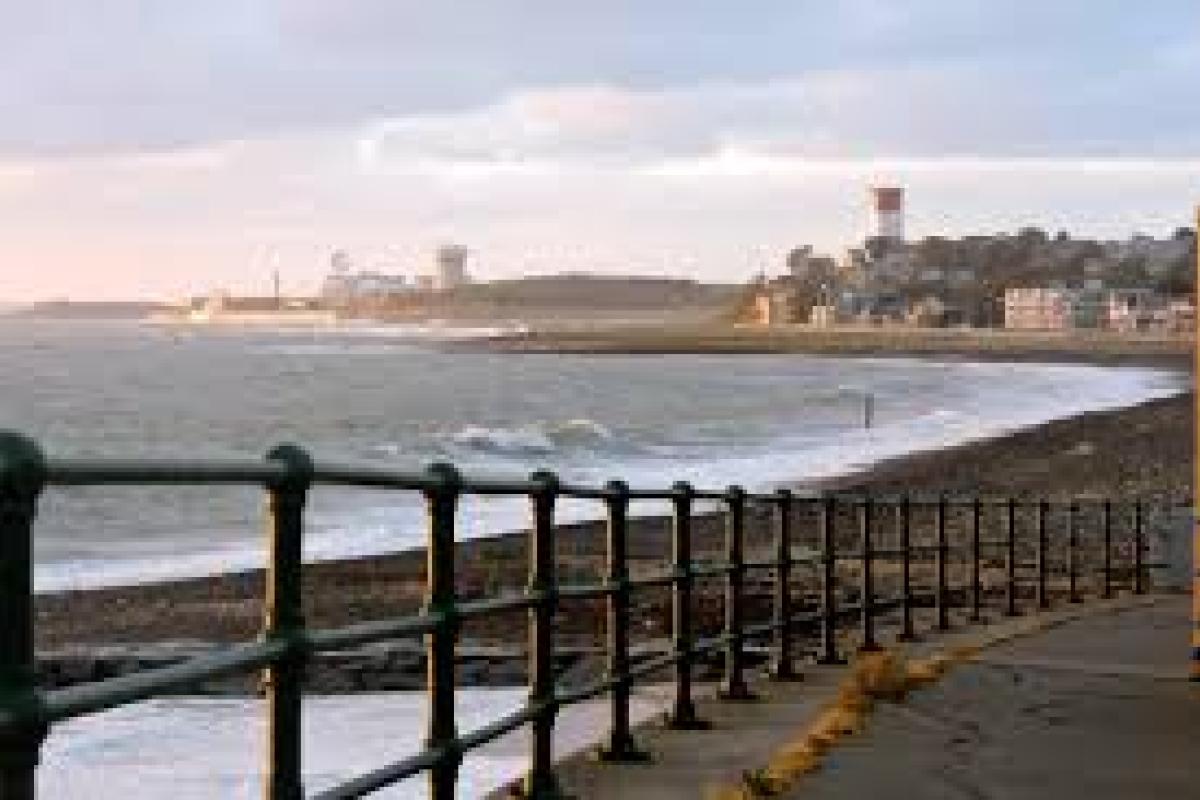 Walking path by water