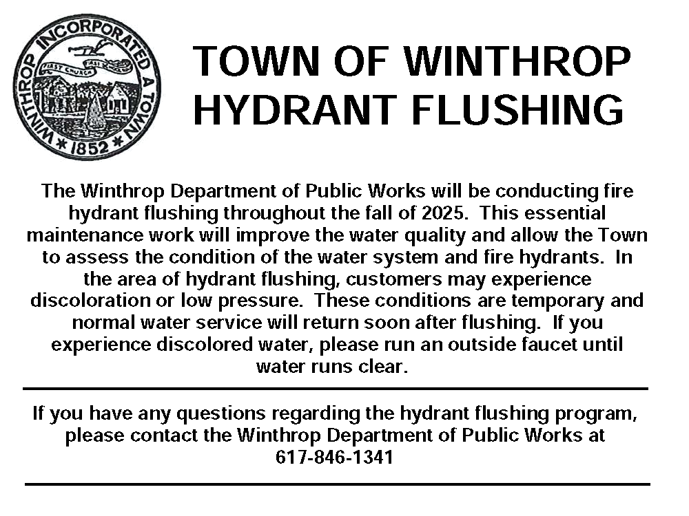 Fall 2025 Hydrant flushing notice